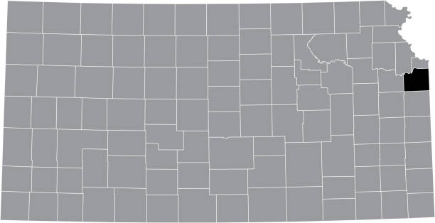 location map of the johnson county of kansas, usa - johnson & johnson 幅插畫檔、美工圖案、卡通及圖標