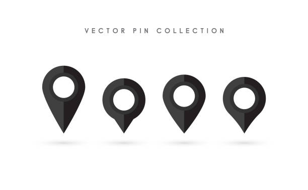 Location pin. Map pin flat icon vector design. Location pin. Map pin flat icon vector design. map pin icon stock illustrations