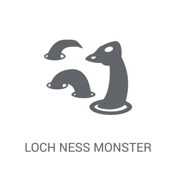 Loch ness monster icon. Trendy Loch ness monster logo concept on white background from animals collection Loch ness monster icon. Trendy Loch ness monster logo concept on white background from animals collection. Suitable for use on web apps, mobile apps and print media. loch ness monster stock illustrations