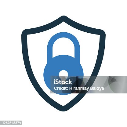 istock Lock, protection, security icon. Editable vector isolated on a white background 1269848874