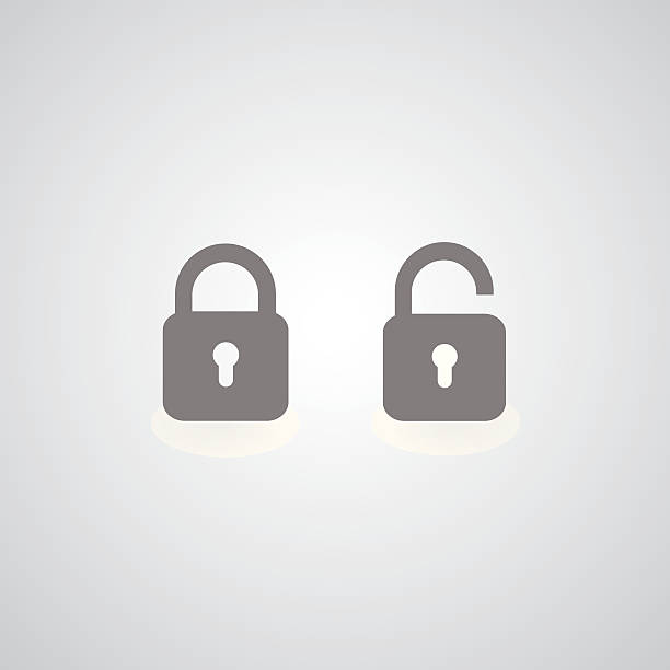 lock symbol lock symbol on gray background lock stock illustrations
