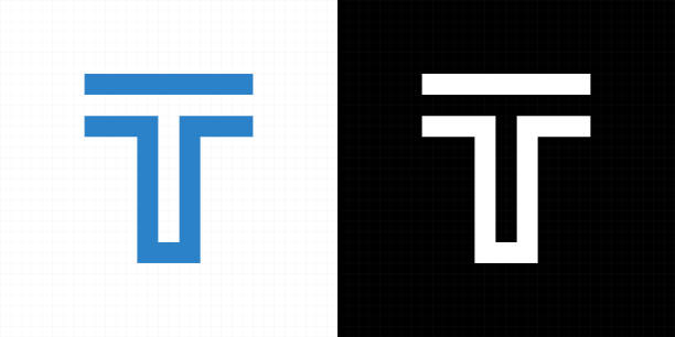 T logo icon Letter T logo icon design template elements. Alphabet in logo design. letter t stock illustrations