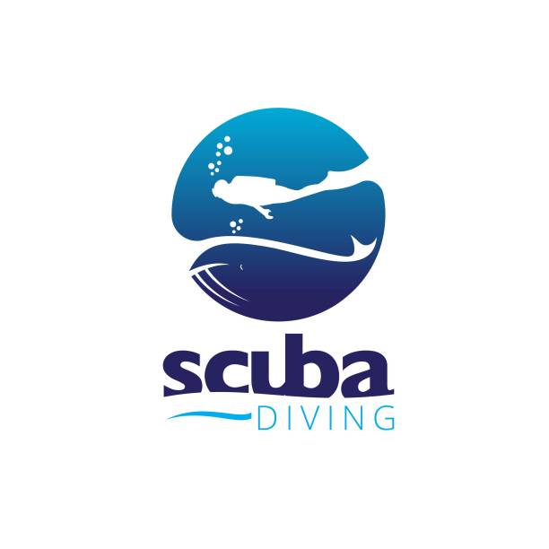 S logo, letter based Scuba Diving icon vector art illustration