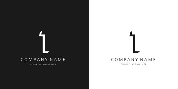 1 logo numbers modern black and white design 1 logo numbers modern black and white design number 1 stock illustrations