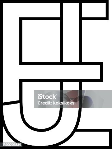 istock Logo sign ej je icon, nft ej interlaced letters 1400201839