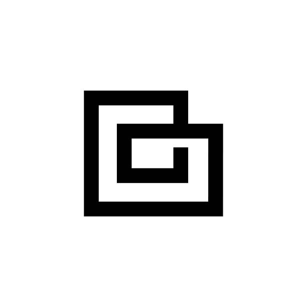 G Logo simplified vector art illustration