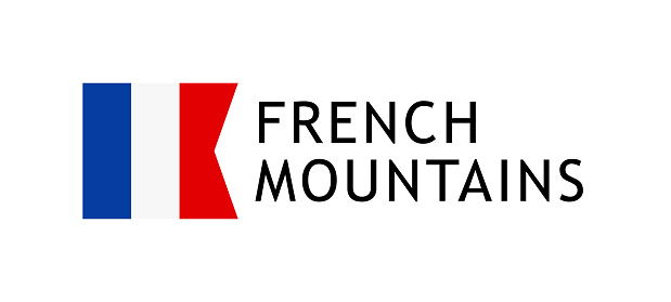 フランスアルプス山脈へのツアーのためのロゴタイプテンプレートフランスの旗とベクトル愛らしいわかりやすいイラスト アイコンのベクターアート素材や画像を多数ご用意 Istock