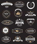 Logotypes and badges for restaurant