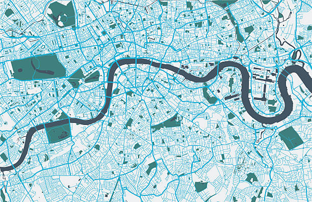 런던 도시지도 - london stock illustrations