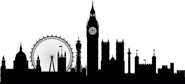 London (Buildings Are Detailed, Complete and Moveable) vector art illustration