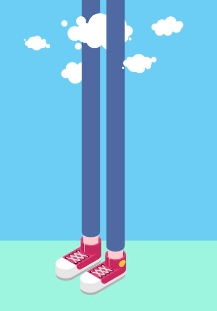 long-legs-man-and-clouds-tall-man-sneakers-isometrics-style-vector-id944173788