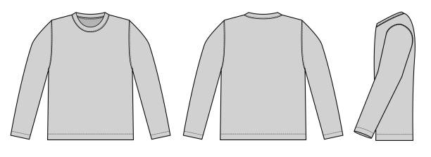 Download Royalty Free Silhouette Of A Blank Long Sleeve T Shirt ...