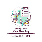 istock Long-term care planning concept icon 1314723249