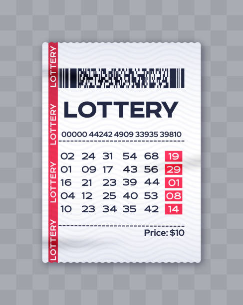 Lottery Ticket Lottery ticket winning numbers lotto slip ticket. winning lottery ticket stock illustrations