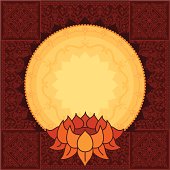 A border design featuring a blossoming lotus and a glowing mandala - with lots of room for copy space. Images can be used together or individually.  (Includes .jpg)