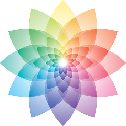 Beautiful Lotus Flower Color Wheel. Vector EPS10.Please see similar images in my portfolio.