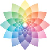 Beautiful Lotus Flower Color Wheel. Vector EPS10.Please see similar images in my portfolio.
