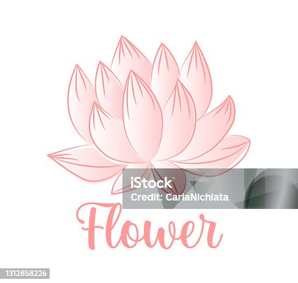 istock Lotus flower icon vector 1312858226