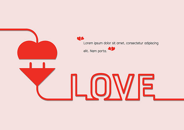 stockillustraties, clipart, cartoons en iconen met love connection concept - netwerk hart
