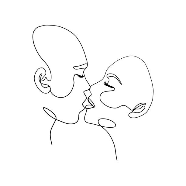 Minimal One Line Art Of A Couple Hugging,Affection,Modern Art,Couple In Love,Couple Close To Each Other,Valentine's Day Anniversary Print