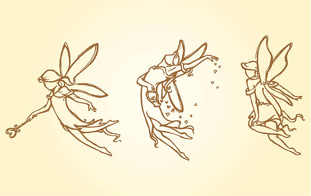 ilustraciones, imágenes clip art, dibujos animados e iconos de stock de love fairy - fairy