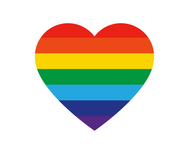 愛的心與驕傲的旗子-向量 - 同性戀自豪標誌 幅插畫檔、美工圖案、卡通及圖標