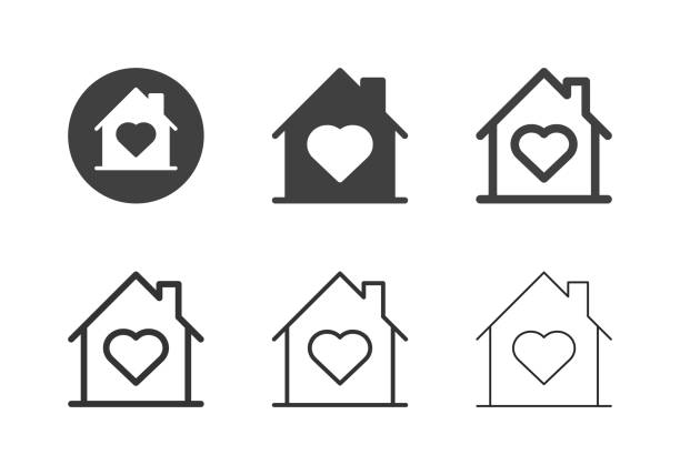Love House Icons - Multi Series vector art illustration
