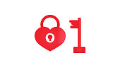 istock Love Lock Icon 1088415270