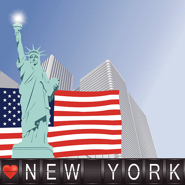 i love new york - progress pride flag stock illustrations