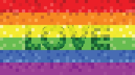 Love pixel flag