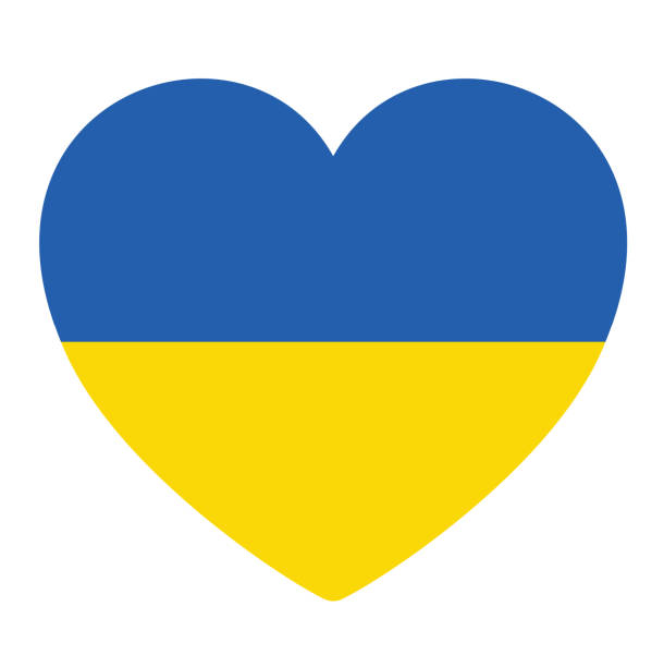 love ukraine ukraine flag and heart shape concept ukraine stock illustrations