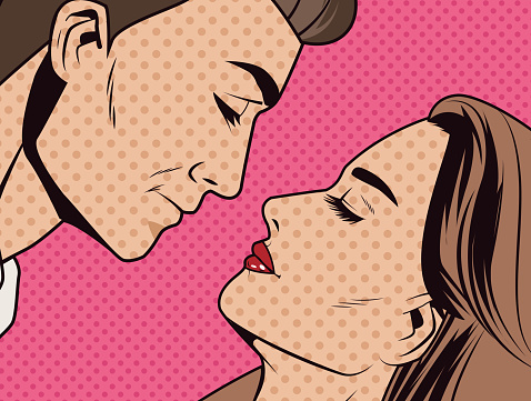 lovers couple popart