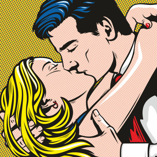 illustrazioni stock, clip art, cartoni animati e icone di tendenza di abbraccio amorevole - couple kiss