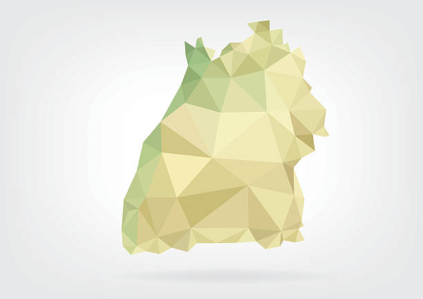 Low Poly map of german region Baden-Wurttemberg vector illustration in form of map of german region Baden-Wurttemberg in low poly design baden württemberg stock illustrations