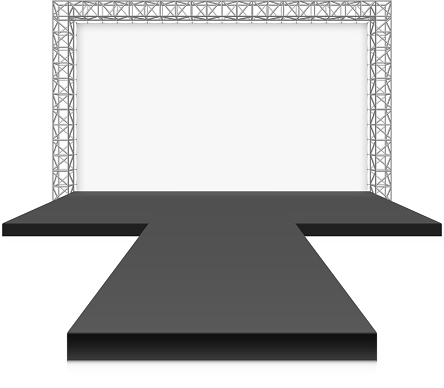 Metal truss system. Vector illustration with transparent effect, eps10.