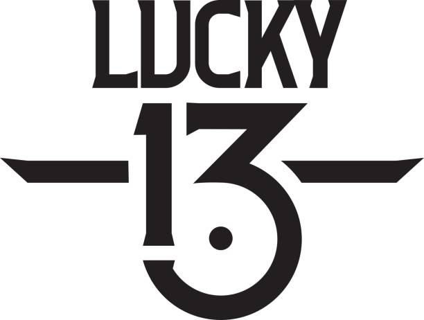 Lucky 13 Vector Emblem. vector art illustration