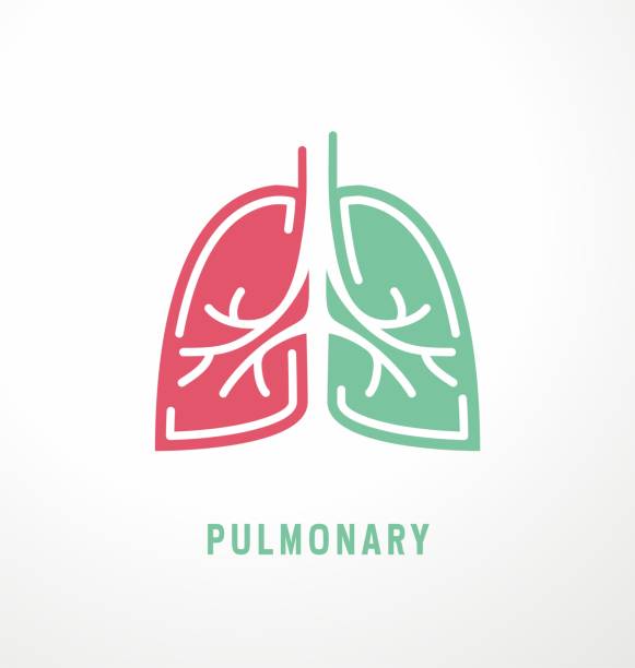 stockillustraties, clipart, cartoons en iconen met longen symbool ontwerp - longen