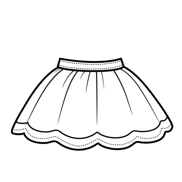 Ruffled Skirt Pictures Illustrations, Royalty-Free Vector Graphics ...