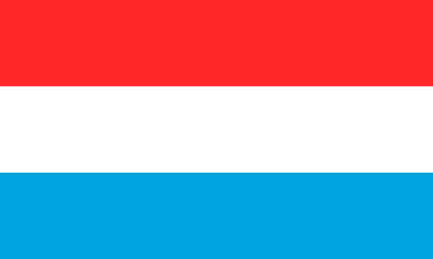 Luxembourg flag. National flag of Luxembourg, vector Luxembourg flag. National flag of Luxembourg, vector luxembourg benelux stock illustrations