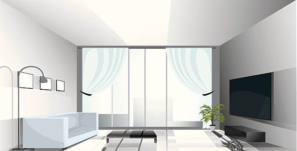 Luxury apartment. Vector illustration of a luxury apartment . Easy to edit all layers are separated. home interior photos stock illustrations