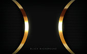 Luxury black background. Texture layer with golden list sparkle light.