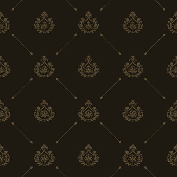 Luxury king background Vector luxury king background with golden floral elements chess borders stock illustrations