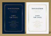 istock Luxury vintage golden vector invitation card template 1145499721