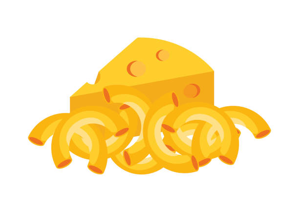 вектор мака и сыра - macaroni and cheese stock illustrations.