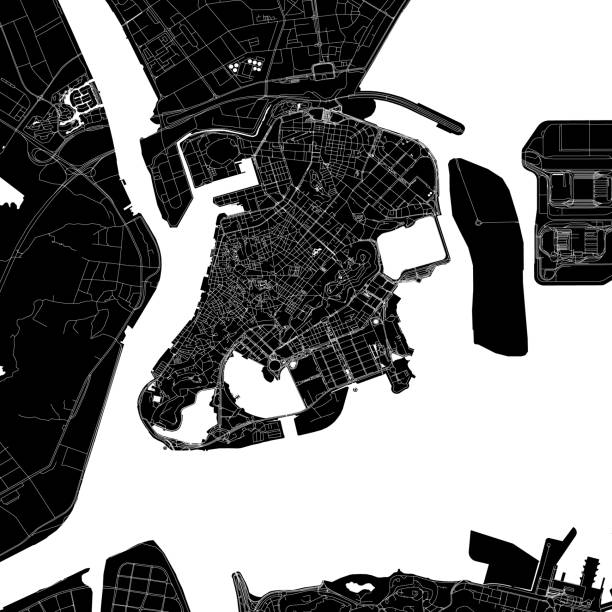 Macau / Macao, Special Administrative Region of the People's Republic of China Vector Map Topographic / Road map of Macau, MSAR. Original map data is open data via © OpenStreetMap contributors cotai strip stock illustrations