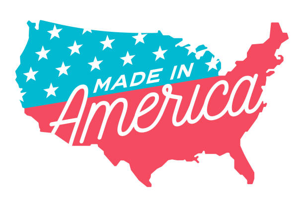 Made In America Made in America United States Symbol Illustration. entrepreneur borders stock illustrations