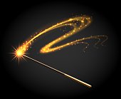 istock Magic wand with sparkles 1318435619