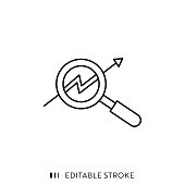 Magnifying Glass Icon with Editable Stroke and Pixel Perfect.