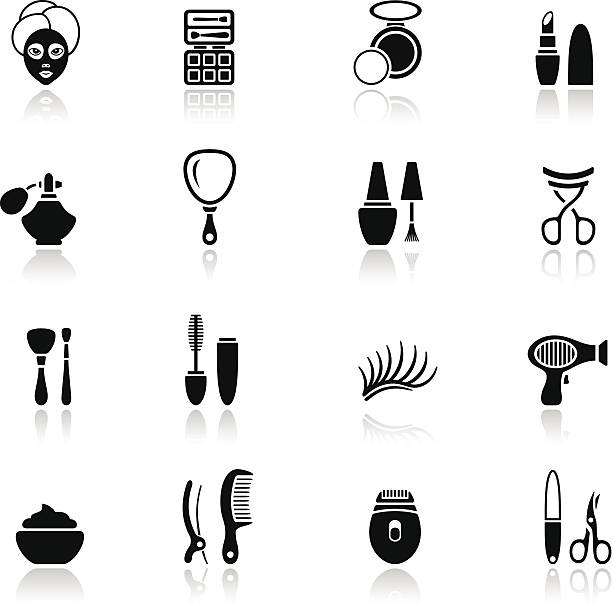 Make Up Icon Set High Resolution JPG,CS6 AI and Illustrator EPS 10 included. Each element is named,grouped and layered separately. Very easy to edit.  nail polish bottle stock illustrations