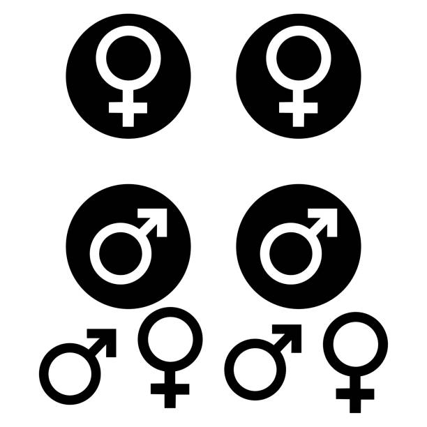 Male and female symbols Male and female symbols women symbols stock illustrations